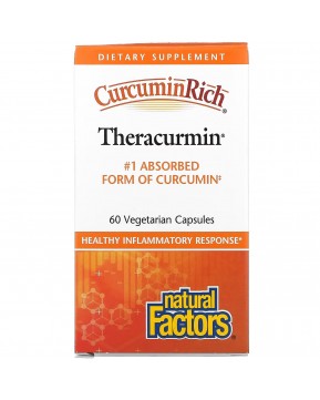 Natural Factors, CurcuminRich, Theracurmin, куркумин, 60 вегетарианских капсул